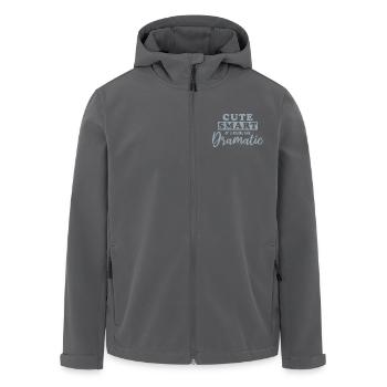 Cute, smart and a little bit dramatic - Men’s Recycled Softshell Jacket by Stanley/Stella - black - Front - AI Model Male 185 light (185cm)