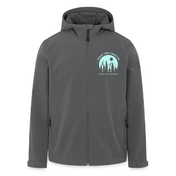 Walk The Canyon Own The Journey - Men’s Recycled Softshell Jacket by Stanley/Stella - black - Front - AI Model Male 185 light (185cm)