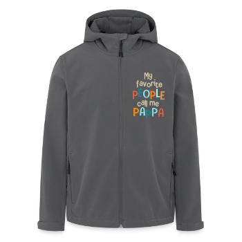 mes personnes pereferes m'appellent pappa Pere - Veste softshell homme en polyester recyclé Stanley/Stella - noir - Devant - AI Model Male 185 light (185cm)
