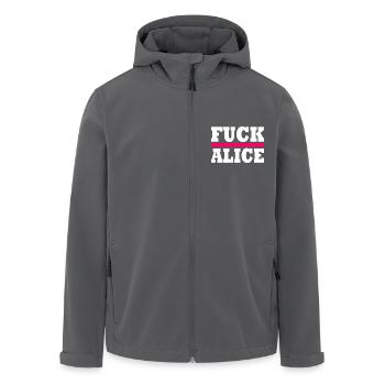 Fuck alice - Recycelte Männer Softshell-Jacke von Stanley/Stella - Schwarz - Vorne - AI Model Male 185 light (185cm)