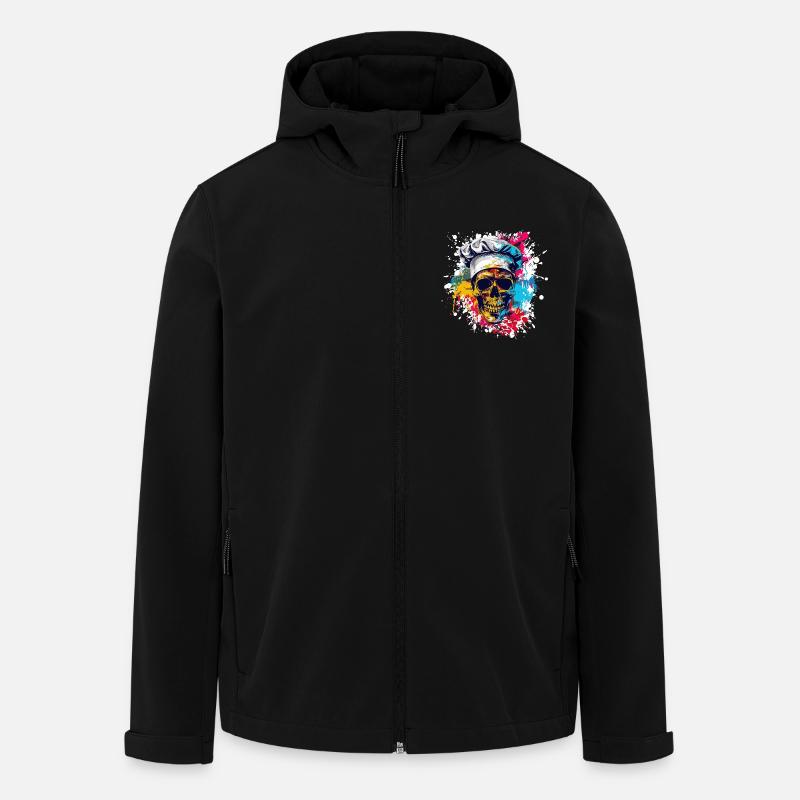 Koch Chef Totenkopf - Recycelte Männer Softshell-Jacke von Stanley/Stella - Schwarz
