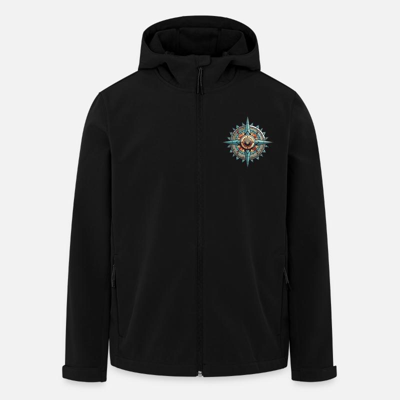 Kompass Reise - Recycelte Männer Softshell-Jacke von Stanley/Stella - Schwarz