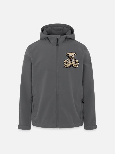 Labrador Chien Muscles Musculation - Veste softshell homme en polyester recyclé Stanley/Stella - noir