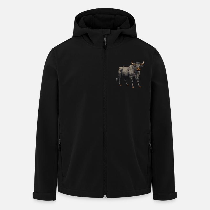 Bulle Tier - Recycelte Männer Softshell-Jacke von Stanley/Stella - Schwarz