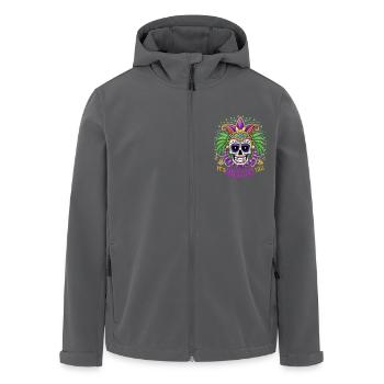 I'ts Mardi Gras Y'all - Carnival - Costume - Men’s Recycled Softshell Jacket by Stanley/Stella - black - Front - AI Model Male 185 light (185cm)