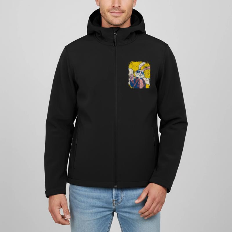 Cool Easter Bunny - Easter Egg - Gift Men’s Recycled Softshell Jacket by Stanley/Stella