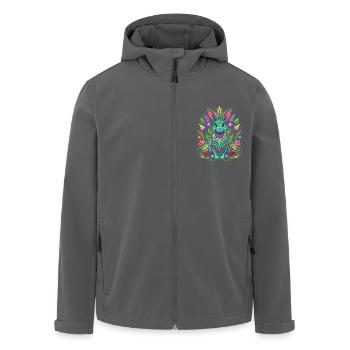 Happy Easter - Easter Bunny - Easter Egg - Gift - Men’s Recycled Softshell Jacket by Stanley/Stella - black - Front - AI Model Male 185 light (185cm)