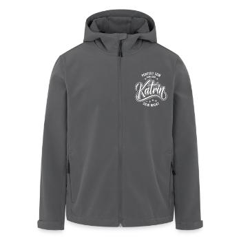 Vorname Katrin - Namenstag - Geschenk - Recycelte Männer Softshell-Jacke von Stanley/Stella - Schwarz - Vorne - AI Model Male 185 light (185cm)