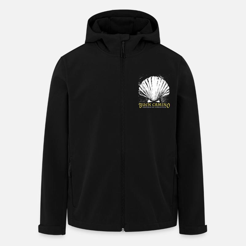 Buen Camino, coquille Saint-Jacques-de-Compostelle - Veste softshell homme en polyester recyclé Stanley/Stella - noir