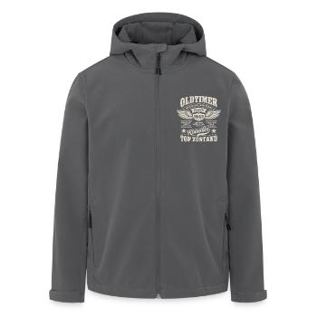 Oldtimer Baujahr 1942 - Geburtstag - Geschenk - Recycelte Männer Softshell-Jacke von Stanley/Stella - Schwarz - Vorne - AI Model Male 185 light (185cm)