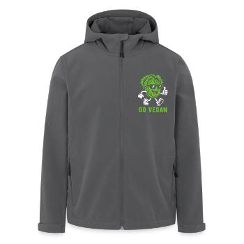 Salade - Go Vegan - Régime végétalien - Veste softshell homme en polyester recyclé Stanley/Stella - noir - Devant - AI Model Male 185 light (185cm)