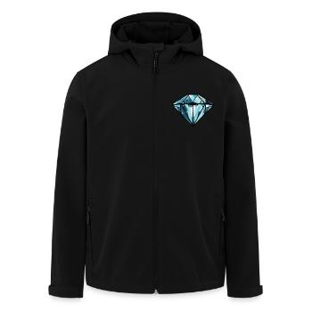 Symbole du diamant - Veste softshell homme en polyester recyclé Stanley/Stella - noir - Devant - AI Model Male 185 light (185cm)