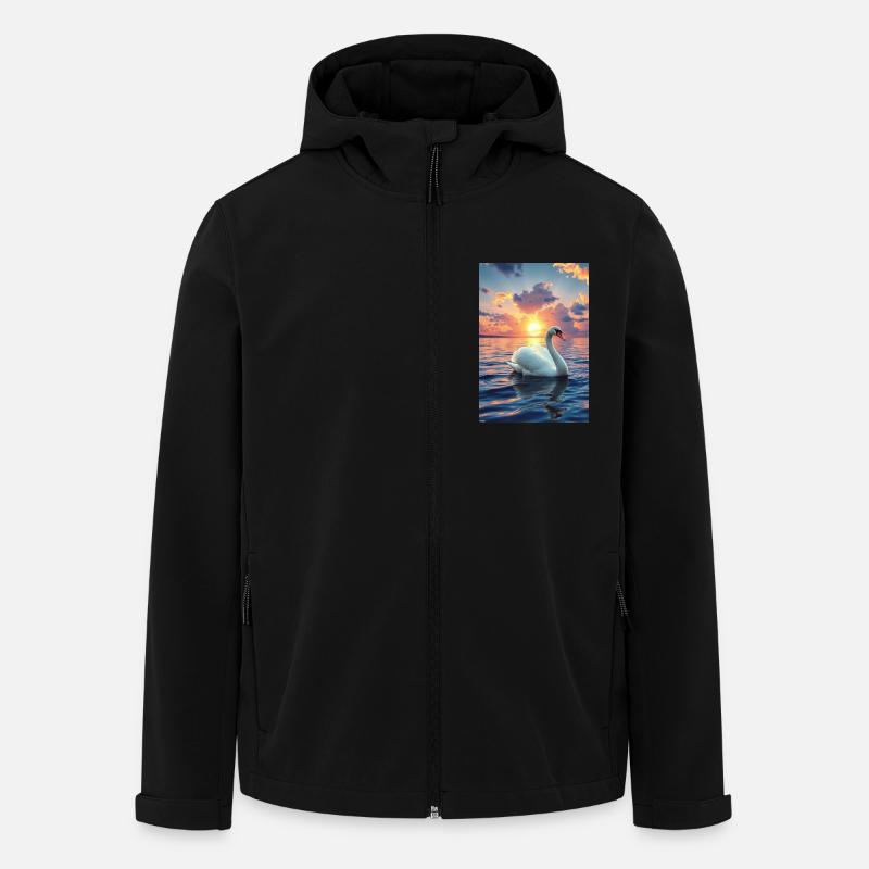 L’élégance du cygne - Veste softshell homme en polyester recyclé Stanley/Stella - noir