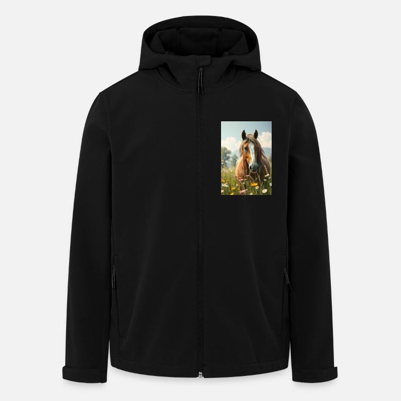Magie du cheval - Veste softshell homme en polyester recyclé Stanley/Stella - noir