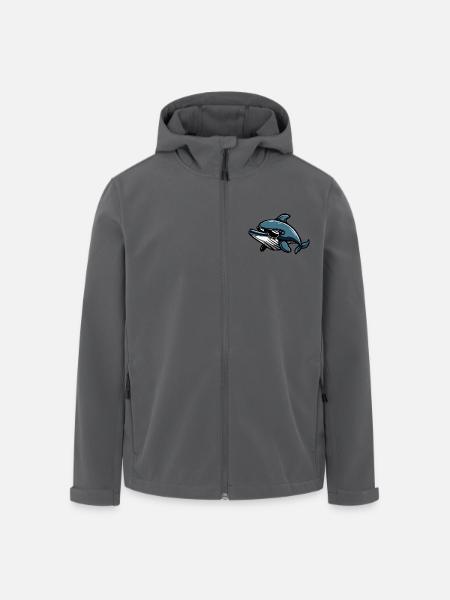 Whale Cool Animal - Men’s Recycled Softshell Jacket by Stanley/Stella - black