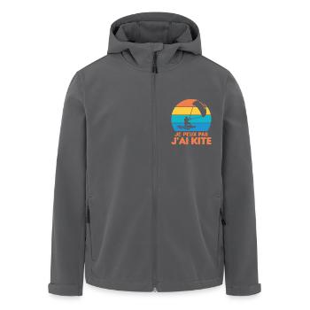 Je Peux Pas J'ai Kite Cadeau Humour - Veste softshell homme en polyester recyclé Stanley/Stella - noir - Devant - AI Model Male 185 light (185cm)