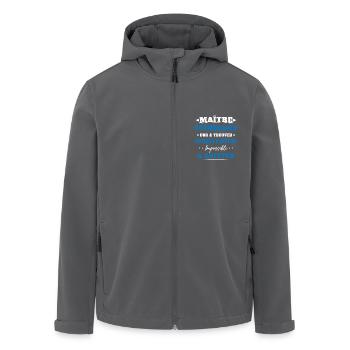 Maître formidable idée cadeau maître d'école - Veste softshell homme en polyester recyclé Stanley/Stella - noir - Devant - AI Model Male 185 light (185cm)