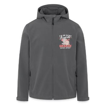 Ich habe ein Geheimnis: Ich werde Big Sister 2025 sein - Recycelte Männer Softshell-Jacke von Stanley/Stella - Schwarz - Vorne - AI Model Male 185 light (185cm)