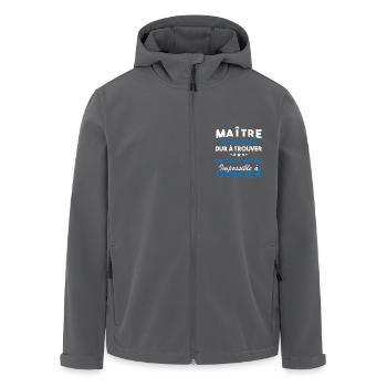 Maître formidable, Cadeau Maître école - Veste softshell homme en polyester recyclé Stanley/Stella - noir - Devant - AI Model Male 185 light (185cm)