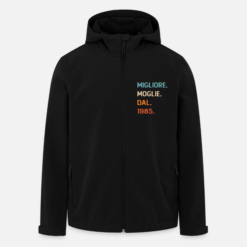 Wife since 1985 - Men’s Recycled Softshell Jacket by Stanley/Stella - black