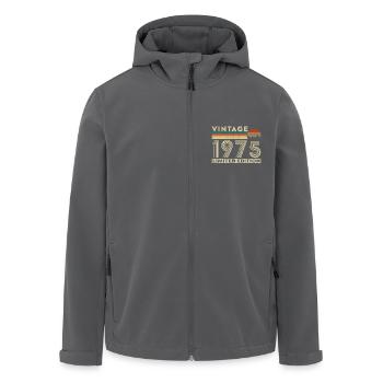 1975 Vintage Retro Geburtstagsgeschenk - Recycelte Männer Softshell-Jacke von Stanley/Stella - Schwarz - Vorne - AI Model Male 185 light (185cm)