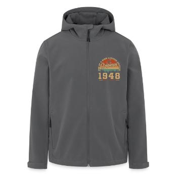 1948 Vintage Retro Cadeau Anniversaire - Veste softshell homme en polyester recyclé Stanley/Stella - noir - Devant - AI Model Male 185 light (185cm)
