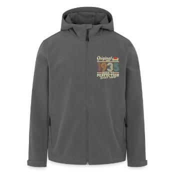 1935 Vintage Retro 90 Jahre Geburtstagsgeschenk - Recycelte Männer Softshell-Jacke von Stanley/Stella - Schwarz - Vorne - AI Model Male 185 light (185cm)