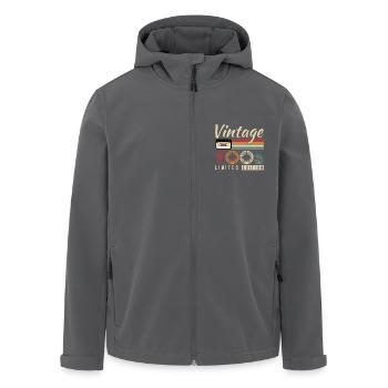 Cadeau d’anniversaire rétro vintage 2005 - Veste softshell homme en polyester recyclé Stanley/Stella - noir - Devant - AI Model Male 185 light (185cm)