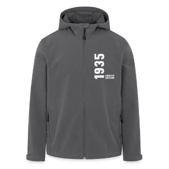 90 Years 1935 Birthday Gift - Men’s Recycled Softshell Jacket by Stanley/Stella - black - Front - AI Model Male 185 light (185cm)