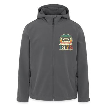 1975 Vintage Retro Geburtstagsgeschenk - Recycelte Männer Softshell-Jacke von Stanley/Stella - Schwarz - Vorne - AI Model Male 185 light (185cm)