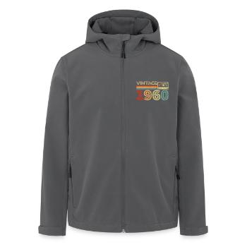 1960er Jahre Vintage Retro Geburtstagsgeschenk - Recycelte Männer Softshell-Jacke von Stanley/Stella - Schwarz - Vorne - AI Model Male 185 light (185cm)