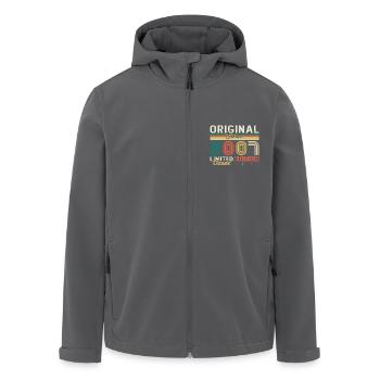18 Jahre 2007 Vintage Retro Geburtstagsgeschenk - Recycelte Männer Softshell-Jacke von Stanley/Stella - Schwarz - Vorne - AI Model Male 185 light (185cm)