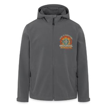 18 Jahre 2007 Vintage Retro Geburtstagsgeschenk - Recycelte Männer Softshell-Jacke von Stanley/Stella - Schwarz - Vorne - AI Model Male 185 light (185cm)