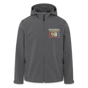 40 Jahre 1985 Vintage Retro Geburtstagsgeschenk - Recycelte Männer Softshell-Jacke von Stanley/Stella - Schwarz - Vorne - AI Model Male 185 light (185cm)