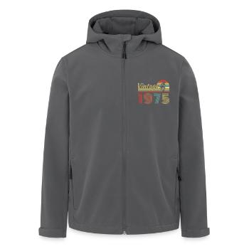 1975 Vintage Retro Geburtstagsgeschenk - Recycelte Männer Softshell-Jacke von Stanley/Stella - Schwarz - Vorne - AI Model Male 185 light (185cm)