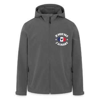 Je Peux Pas J'ai Rugby - Veste softshell homme en polyester recyclé Stanley/Stella - noir - Devant - AI Model Male 185 light (185cm)