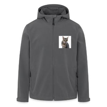Cat cat sweet kitten - Men’s Recycled Softshell Jacket by Stanley/Stella - black - Front - AI Model Male 185 light (185cm)