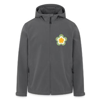 70s Flower Pattern Green, Carnival,Mardi Gras - Men’s Recycled Softshell Jacket by Stanley/Stella - black - Front - AI Model Male 185 light (185cm)