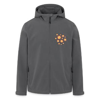 70er Jahre Blume Muster Retro Hippie Flowers Power - Recycelte Männer Softshell-Jacke von Stanley/Stella - Schwarz - Vorne - AI Model Male 185 light (185cm)