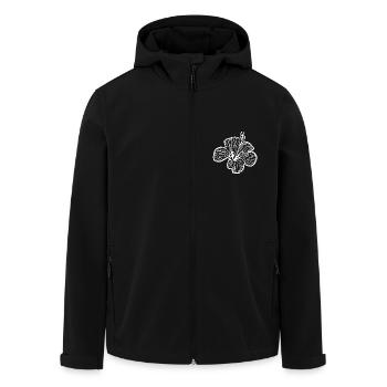 Fleur Fleur Blanche Fleur D’hibiscus - Veste softshell homme en polyester recyclé Stanley/Stella - noir - Devant - AI Model Male 185 light (185cm)