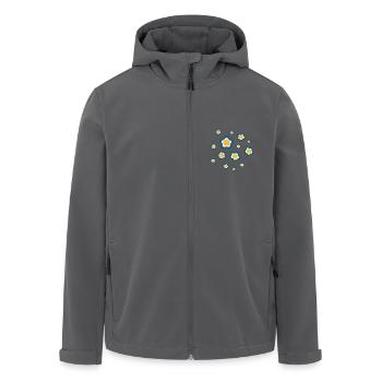 70er Jahre Blume Muster Retro Hippie Flowers Power - Recycelte Männer Softshell-Jacke von Stanley/Stella - Schwarz - Vorne - AI Model Male 185 light (185cm)