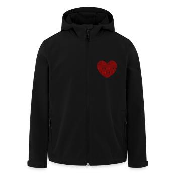 rotes Herz rot Herzen rot Herz Geschenk - Recycelte Männer Softshell-Jacke von Stanley/Stella - Schwarz - Vorne - AI Model Male 185 light (185cm)