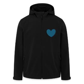 blaues Herz Geschenk - Recycelte Männer Softshell-Jacke von Stanley/Stella - Schwarz - Vorne - AI Model Male 185 light (185cm)