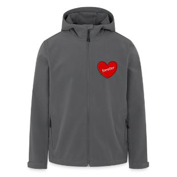 rotes Herz rot Geschenk Valentinstag - Recycelte Männer Softshell-Jacke von Stanley/Stella - Schwarz - Vorne - AI Model Male 185 light (185cm)