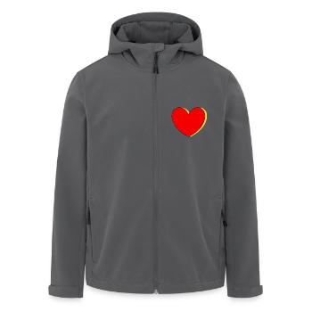 rotes Herz rot rote Herzen Valentinstag - Recycelte Männer Softshell-Jacke von Stanley/Stella - Schwarz - Vorne - AI Model Male 185 light (185cm)