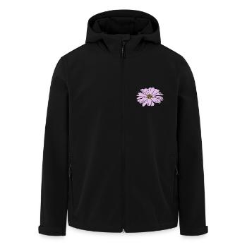 Blume pastell Blume Blumen pastell Blumen flieder - Recycelte Männer Softshell-Jacke von Stanley/Stella - Schwarz - Vorne - AI Model Male 185 light (185cm)
