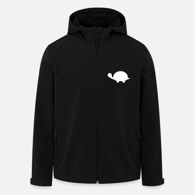 Tortue Tortues - Veste softshell homme en polyester recyclé Stanley/Stella - noir