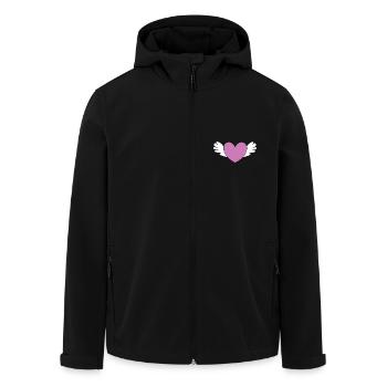 Coeur de la Saint-Valentin - Veste softshell homme en polyester recyclé Stanley/Stella - noir - Devant - AI Model Male 185 light (185cm)