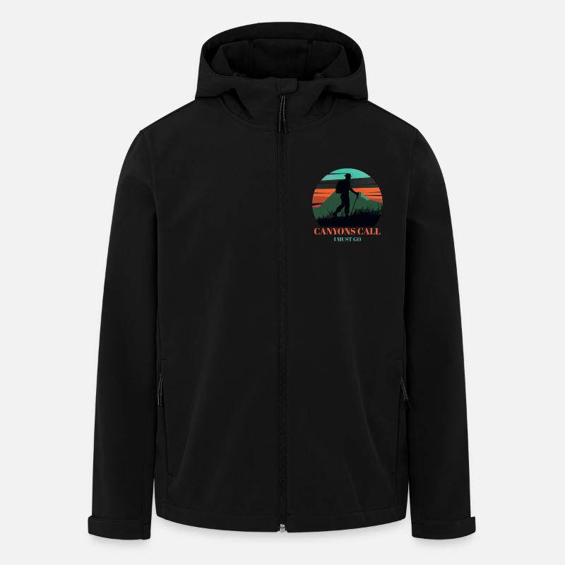 Canyons Call I Must Go - Men’s Recycled Softshell Jacket by Stanley/Stella - black