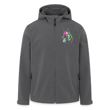 Belgian Malinois - Men’s Recycled Softshell Jacket by Stanley/Stella - black - Front - AI Model Male 185 light (185cm)